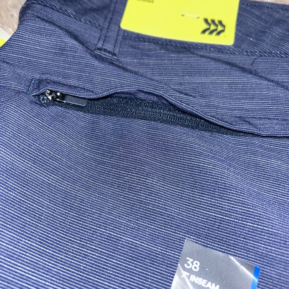 NWT All in Motion, 38 Men’s Golf Shorts 7” Dark Blue, Unlined Secure Zip Pocket - Picture 6 of 6